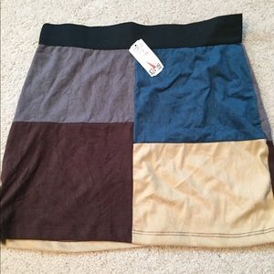 Suede skirt